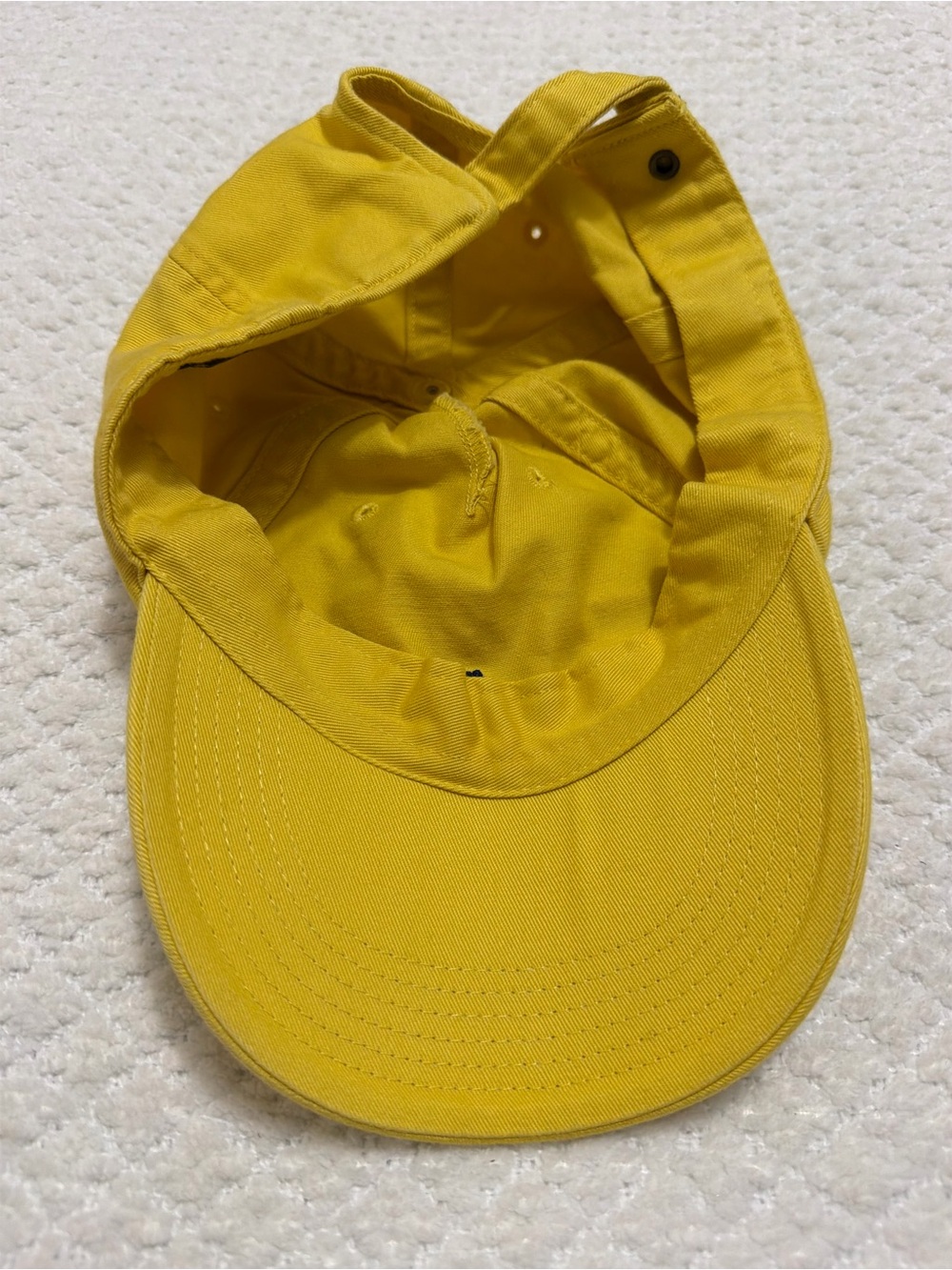 Rare Brooks Brothers Logo Yellow Hat Cap 100% Cotton L/XL Adjustable - Picture 7 of 9